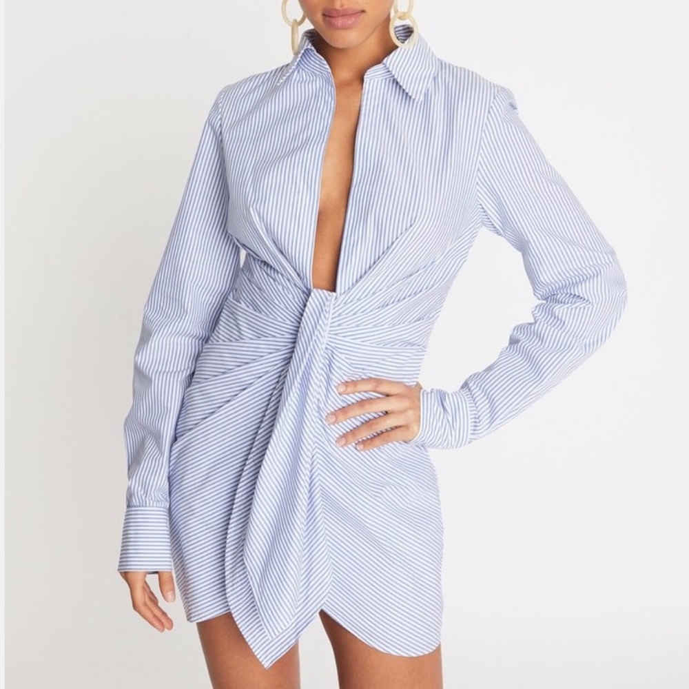 pinstripe shirt dress